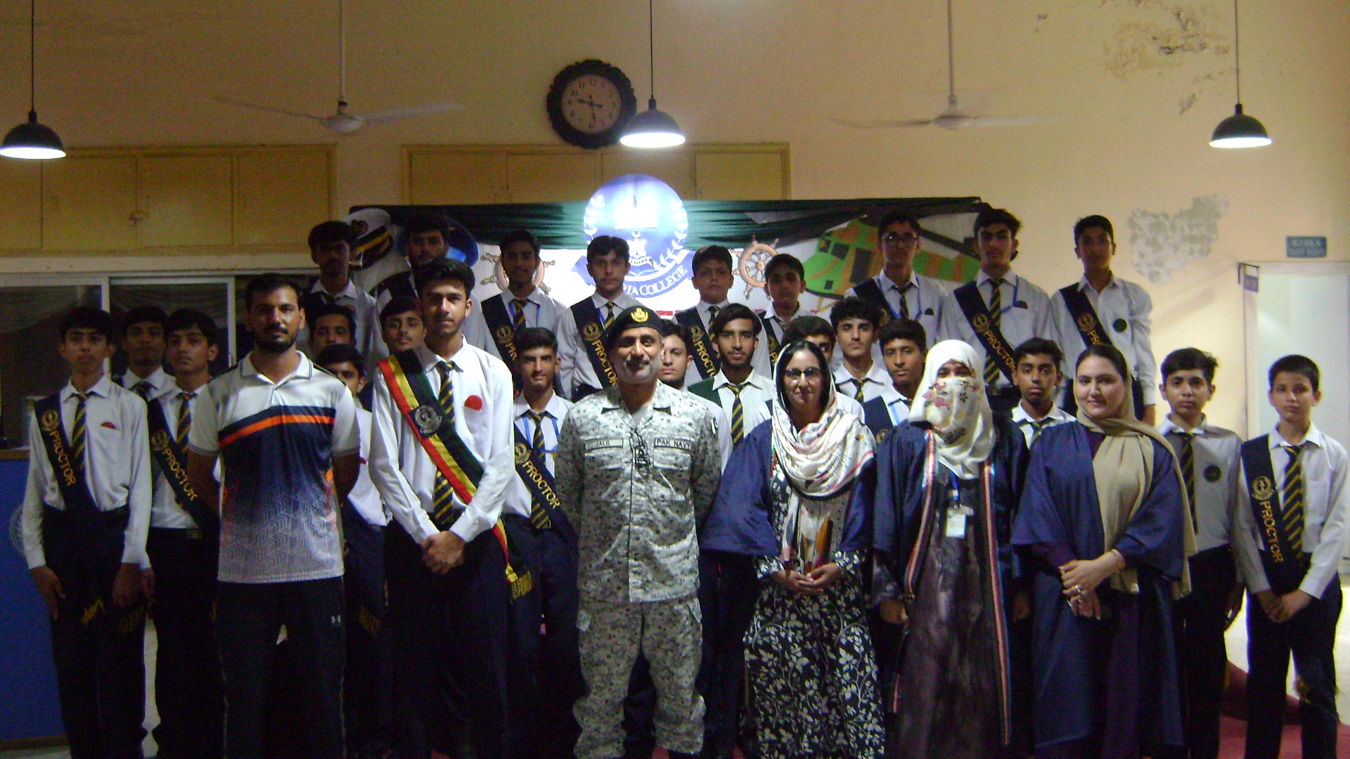 Students at the sashes distribution ceremony